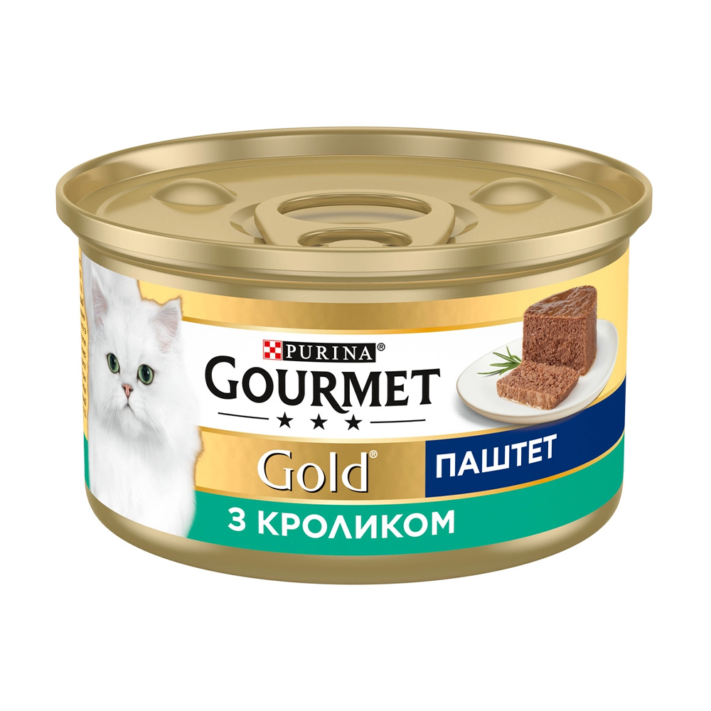 Уцінка! Паштет для кішок Purina Gourmet Gold з кроликом, 85 г